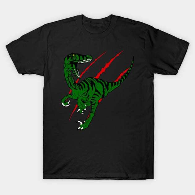 Raptor Dinosaur Gift Idea Design Motif T-Shirt by Shirtjaeger